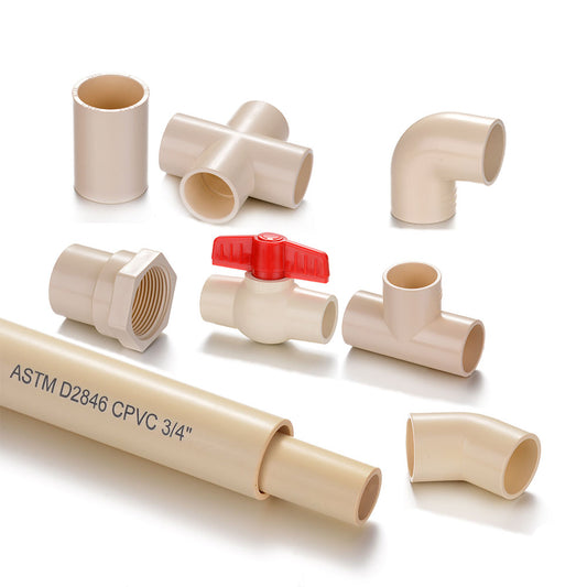 ASTM D2846 CPVC Pipe Fittings Manufacturer Socket Elbow Tee Coupling NSF61 Lead Free for Residential Hot Cold Potable Water
