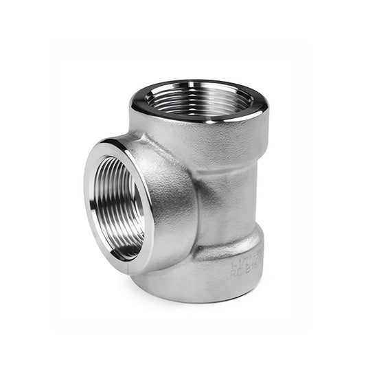 Forged Steel Threaded Tee ASTM A105 ASME B16.11 3000LB NPT High Pressure Pipe Fitting 1/8"–4"