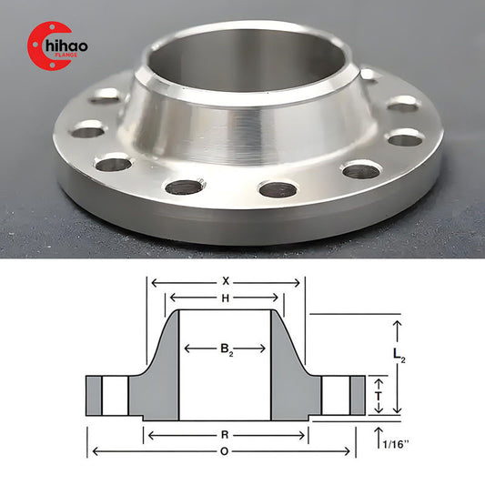 Carbon Steel Weld Neck Flange (CS WN Flange) – ASTM A105 / ASME B16.5, Class 150–2500